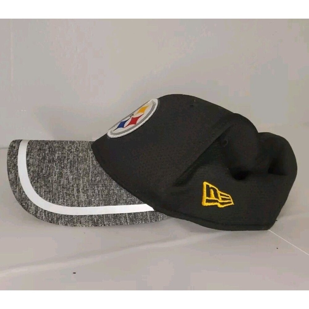 New Era PITTSBURGH STEELERS Black & Gray‎ Men's HAT - Medium/Large